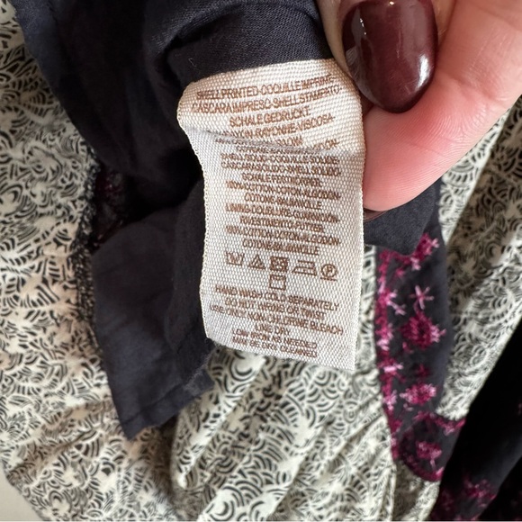 Free People Women's Not Your Grandmas Patchwork Embroidered Maxi Skirt Size M - Picture 11 of 12